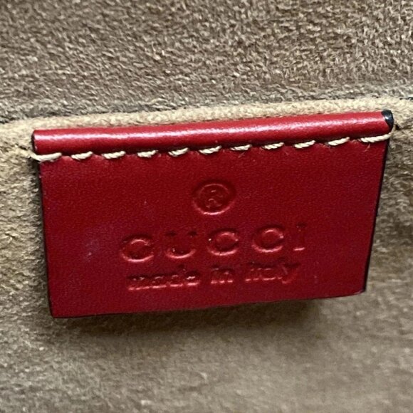 Auth GUCCI Sylvie 470270 Red Leather Handbag - Picture 14 of 15